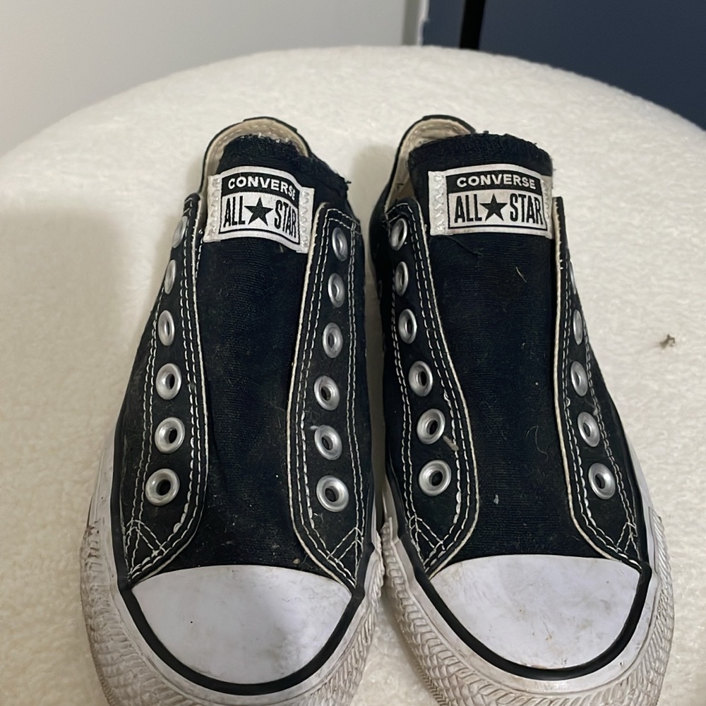 Converse Black and White Slip-On Sneakers